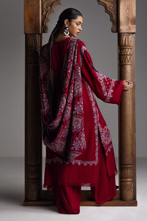 Zara shahjahan saraab winter unstitched qirmiz-d7– detail view 2 Zara Shahjahan Saraab Winter Unstitched QIRMIZ-D7– detail view 2