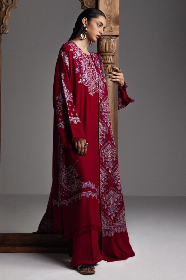 Zara shahjahan saraab winter unstitched qirmiz-d7– detail view 3 Zara Shahjahan Saraab Winter Unstitched QIRMIZ-D7– detail view 3