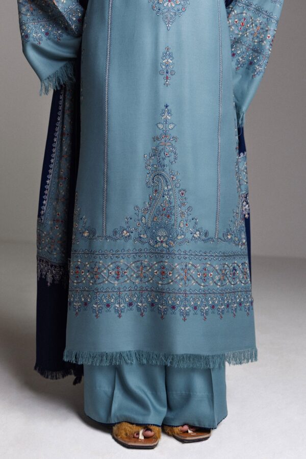 Zara shahjahan saraab winter unstitched firoza-d9– detail view 4 Zara Shahjahan Saraab Winter Unstitched FIROZA-D9– detail view 4