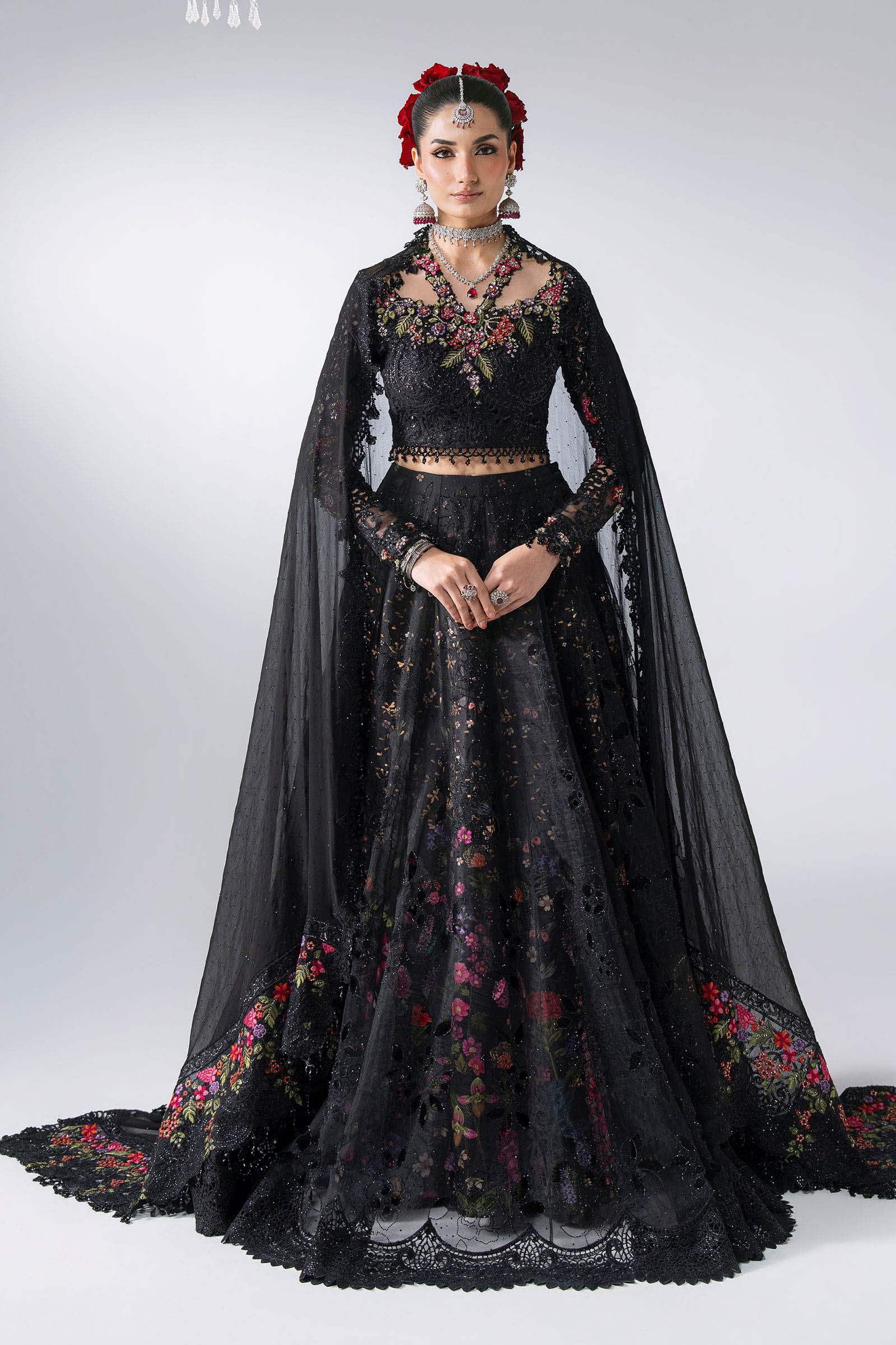 Maria b mbroidered bd-3101 3 piece unstitched embroidered organza suit– d-1-b Maria B Mbroidered BD-3101 3 Piece Unstitched Embroidered Organza Suit– D-1-B
