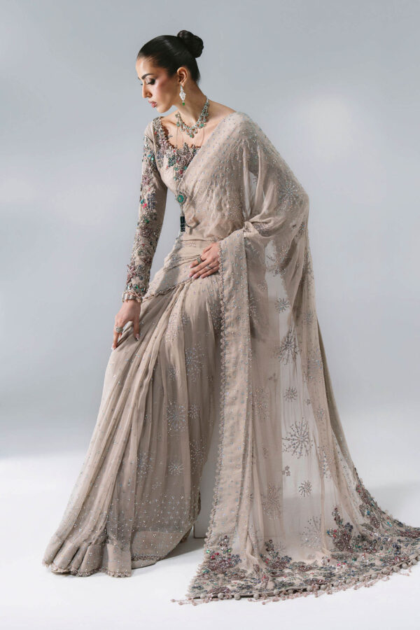 Maria b mbroidered bd-3103 unstitched embroidered chiffon saree– d-3-d Maria B Mbroidered BD-3103 Unstitched Embroidered Chiffon Saree– D-3-D