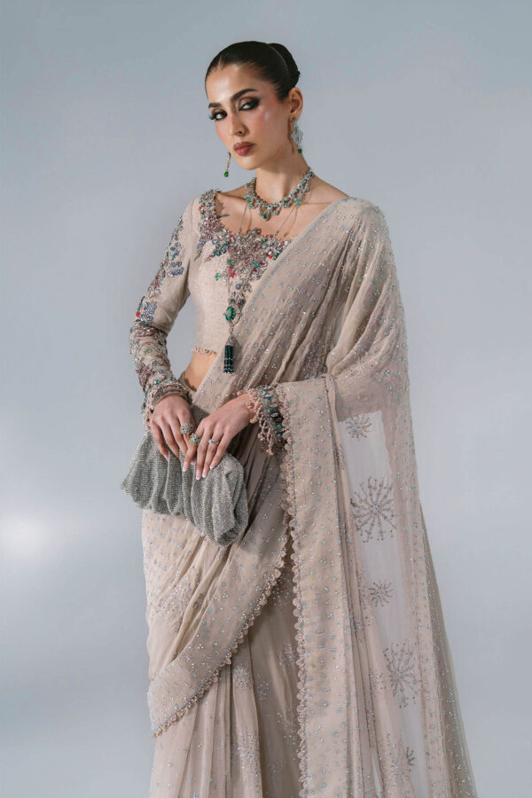 Maria b mbroidered bd-3103 unstitched embroidered chiffon saree– d-3-e Maria B Mbroidered BD-3103 Unstitched Embroidered Chiffon Saree– D-3-E