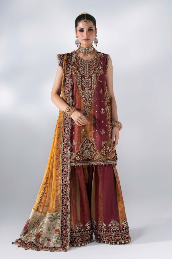 Maria b mbroidered bd-3104 3 piece unstitched embroidered raw silk suit– d-4-h Maria B Mbroidered BD-3104 3 Piece Unstitched Embroidered Raw Silk Suit– D-4-H