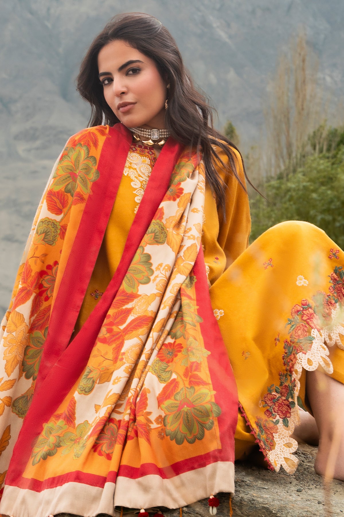 Charizma poshima collection 3-pc unstitched peach leather collection psw6-16– detail view 5 Charizma Poshima Collection 3-PC Unstitched Peach Leather Collection PSW6-16– detail view 5
