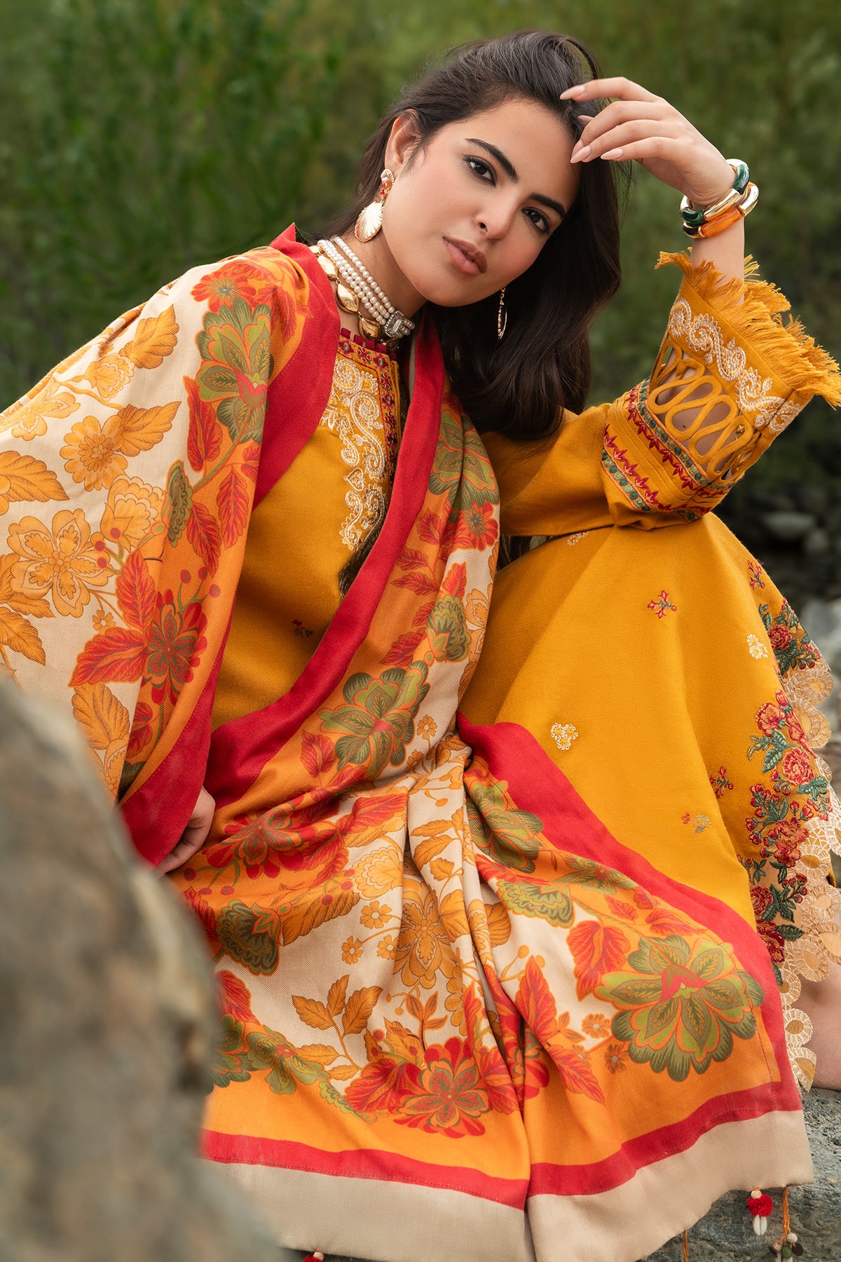 Charizma poshima collection 3-pc unstitched peach leather collection psw6-16– detail view 6 Charizma Poshima Collection 3-PC Unstitched Peach Leather Collection PSW6-16– detail view 6