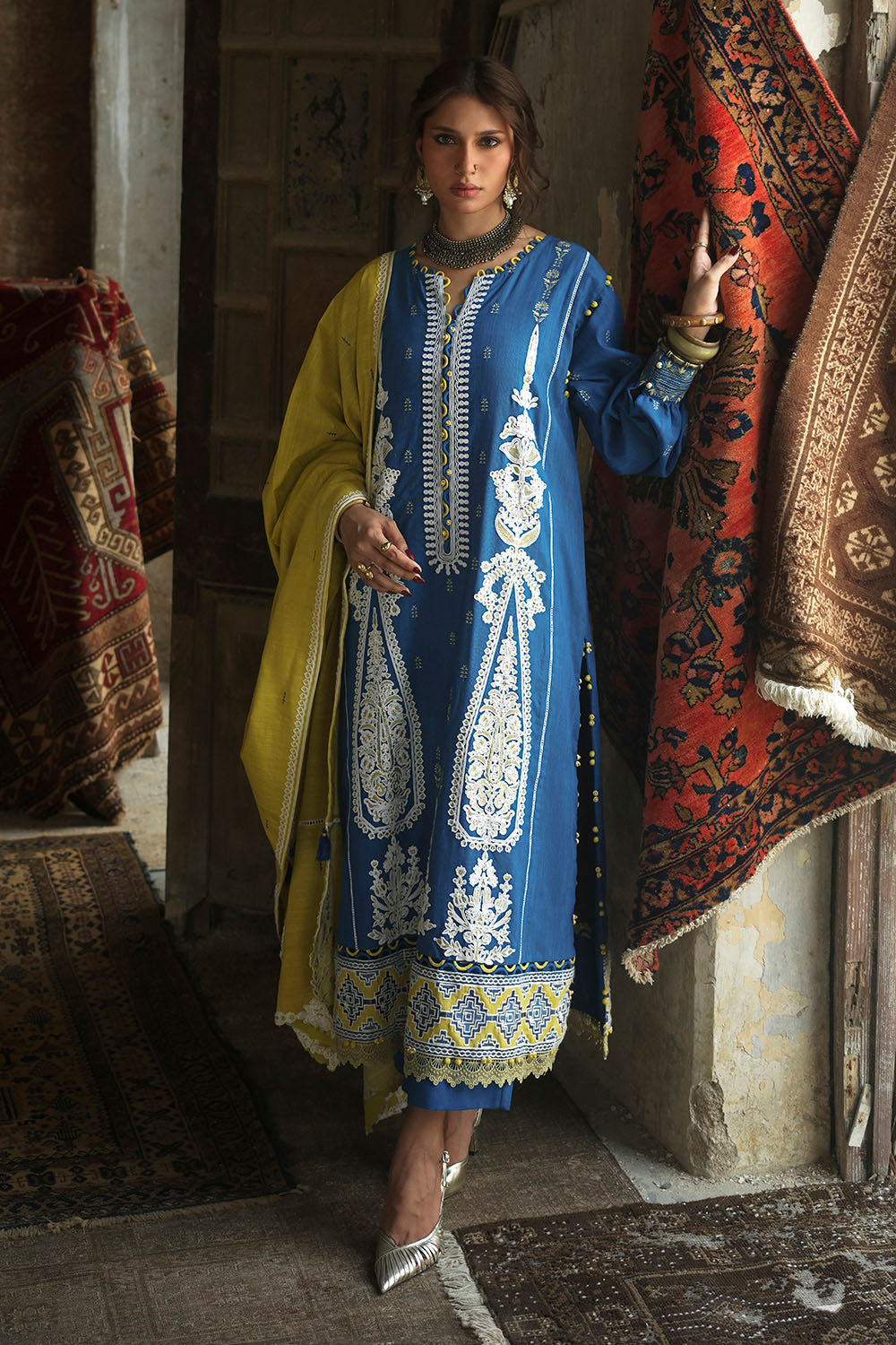 Embroidered-khaddar-dupatta-embroidered-khaddar-shirt-dyed-trouser-gulahmed-k-62002-front Gul Ahmed The Charm of Winter 2026 3 Piece Embroidered Khaddar Suit with Embroidered Khaddar Dupatta