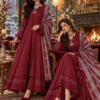 Noor by saadia asad winter embroidered printskhas 26 d6 a - cardinal wine Noor by Saadia Asad Winter Embroidered Printskhas 26 D6 A - Cardinal wine