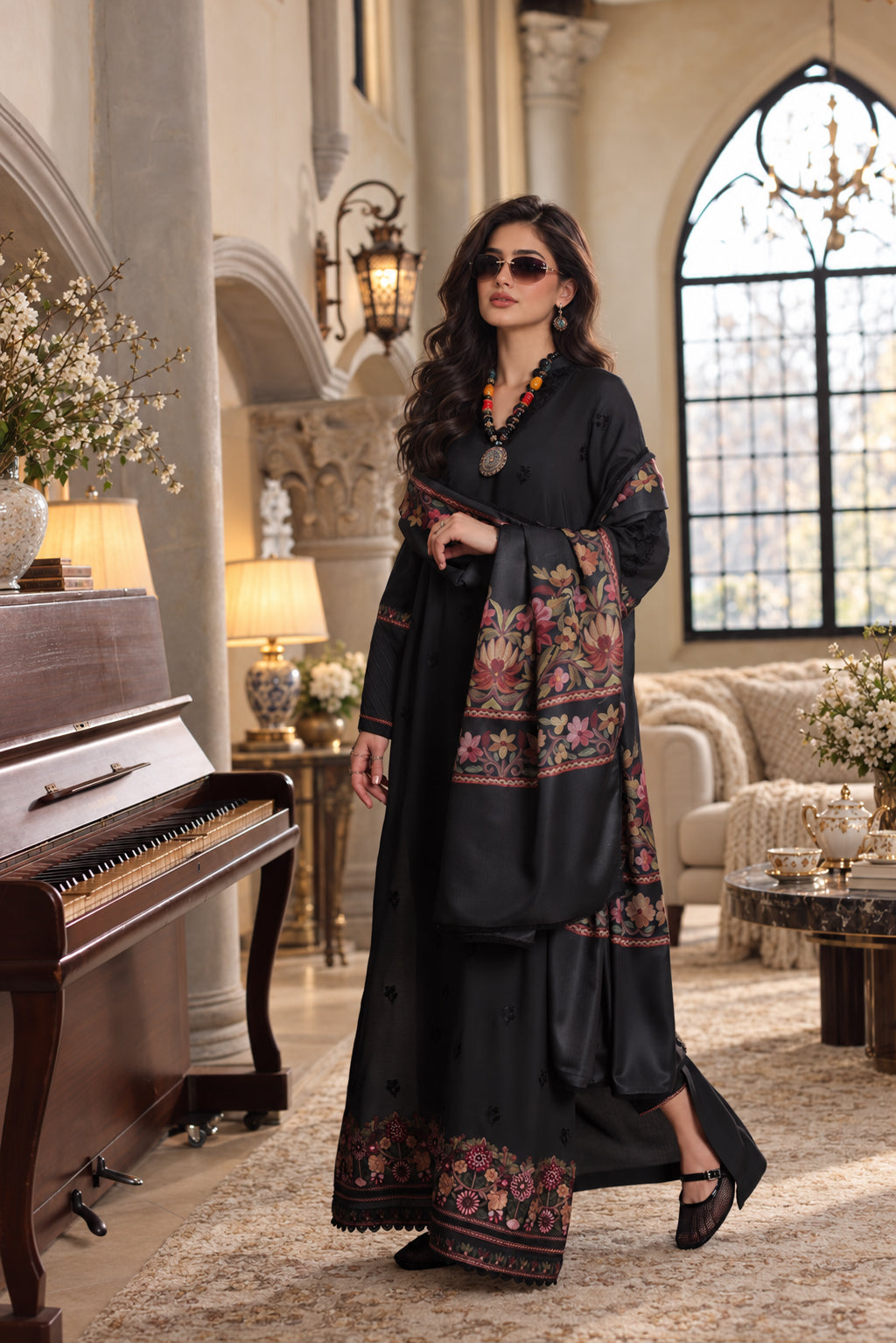 Noor by saadia asad winter embroidered printskhas 26 d2 a - shadow black aari Noor by Saadia Asad Winter Embroidered Printskhas 26 D2 A - Shadow Black Aari