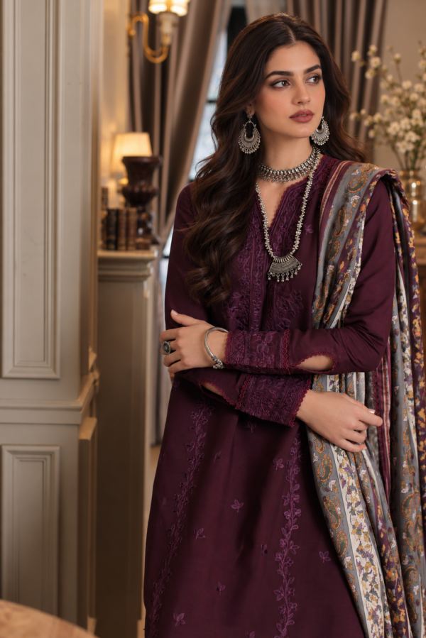 Img_1964_1 Noor by Saadia Asad Winter Embroidered Printskhas 26 D7 B - Kaani Merlot Frost– IMG 1964 1