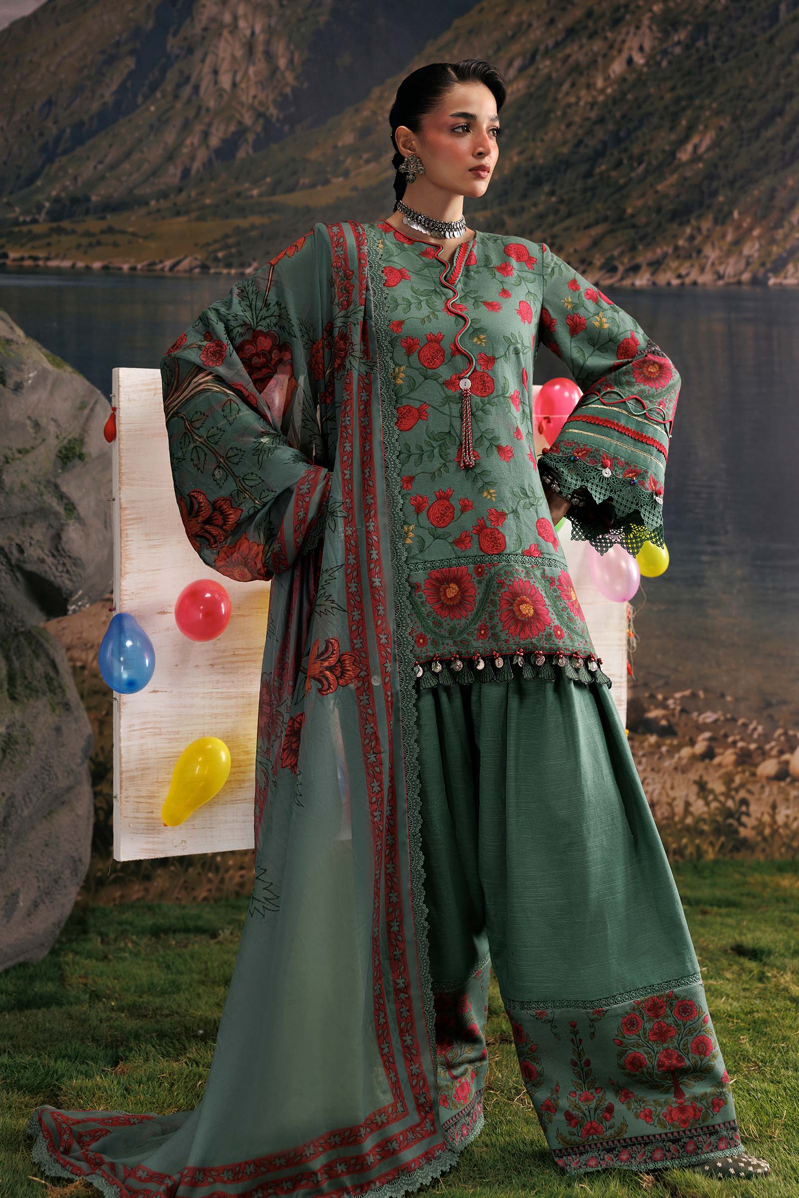 Mb-cusv15-06a-a M Basics Agla Station Winter 26 3 Pc Unstitched Embroidered Slub Khaddar Suit | MB-CUSV15-06A
