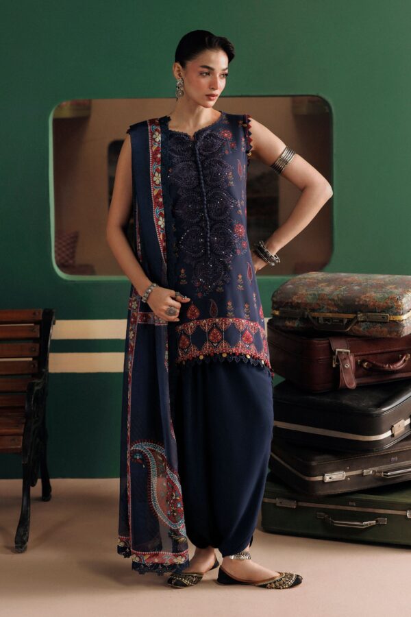 MB-CUSV15-09A-A M Basics Agla Station Winter 26 3 Pc Unstitched Embroidered Linen Suit | MB-CUSV15-09A