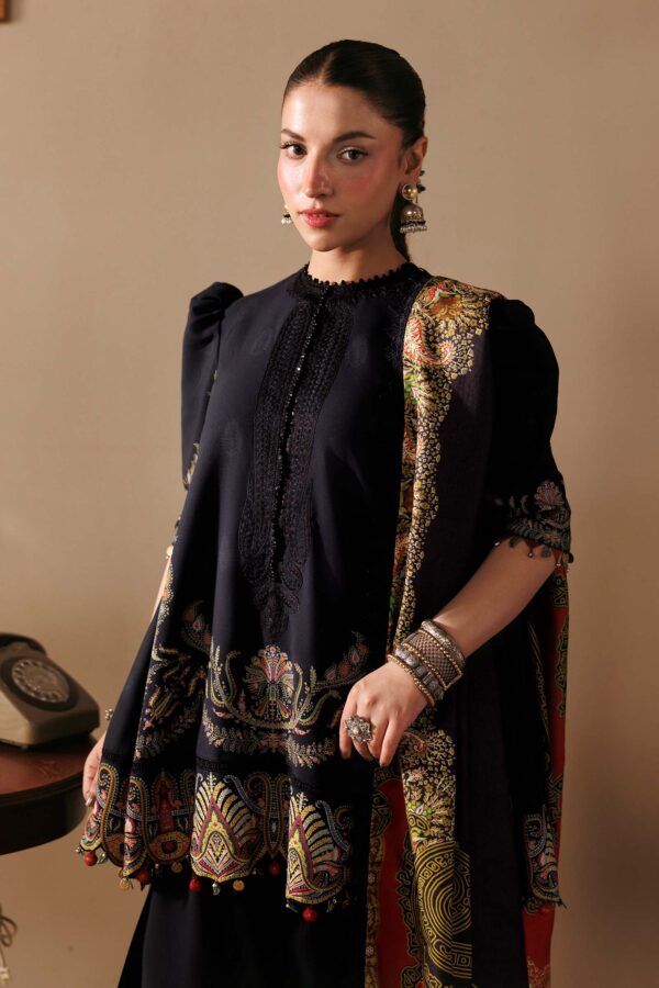 MB-CUSV15-11B-A M Basics Agla Station Winter 26 3 Pc Unstitched Embroidered Linen Suit | MB-CUSV15-11B