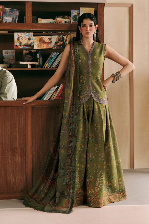 MB-CUSV15-12A-A M Basics Agla Station Winter 26 3 Pc Unstitched Embroidered Linen Suit | MB-CUSV15-12A