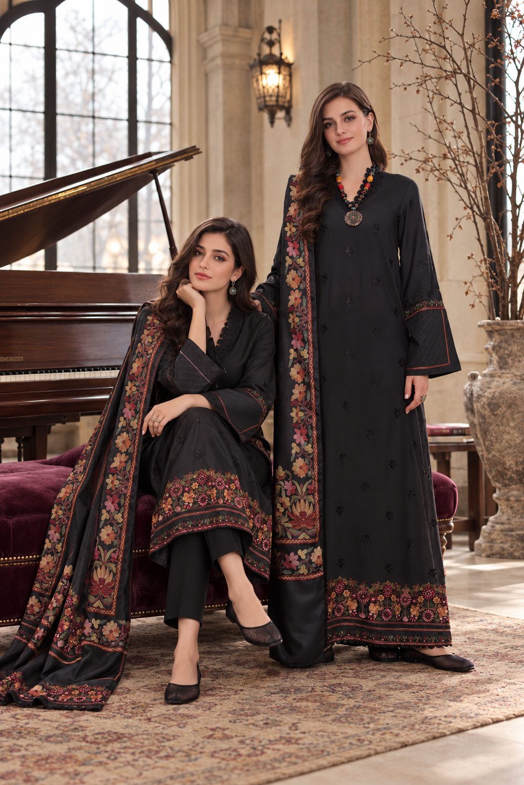 Matchingnoorensemblesbythepiano-4 Noor by Saadia Asad Winter Embroidered Printskhas 26 D2 A - Shadow Black Aari– MatchingNoorensemblesbythepiano-4