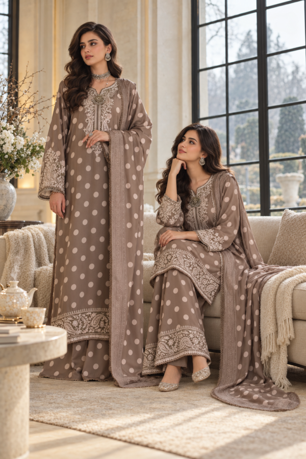 Noorwinterconservatoryfashionduo-2 Noor by Saadia Asad Winter Embroidered Printskhas 26 D8 A - Polka Mose Gold– Noorwinterconservatoryfashionduo-2