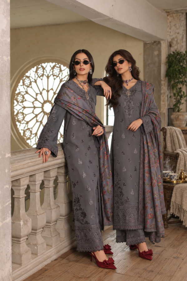 Pairedslategreypakistaniwintercouture-2 Noor by Saadia Asad Winter Embroidered Printskhas 26 D4 A - Graphite steel– PairedSlateGreyPakistaniWinterCouture-2