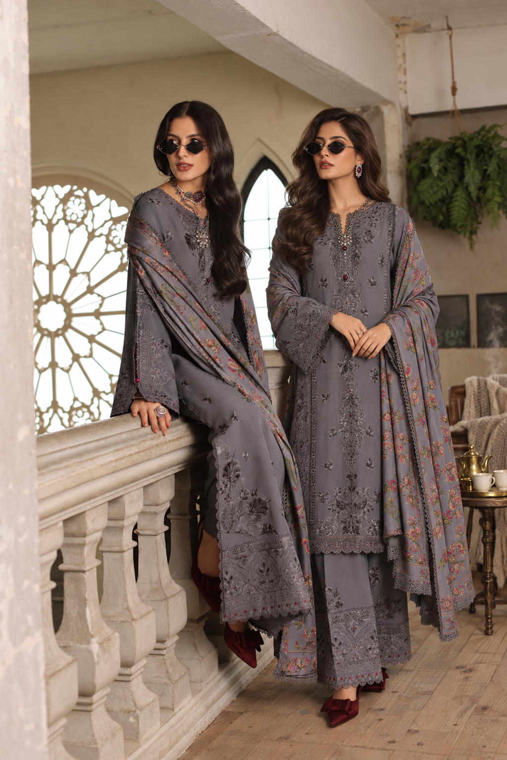 Slategreypakistaniwinterelegance-4 Noor by Saadia Asad Winter Embroidered Printskhas 26 D4 A - Graphite steel– SlateGreyPakistaniWinterElegance-4