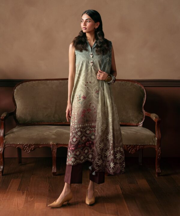 U2DDS26V9250_2 Sapphire Unstitched Fall Winter 26 3 Piece - Printed Cotton Suit | U2DDS26V9250– U2DDS26V9250 2