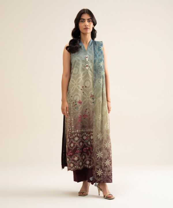 Sapphire Unstitched Fall Winter 26 3 Piece - Printed Cotton Suit | U2DDS26V9250– U2DDS26V9250 3