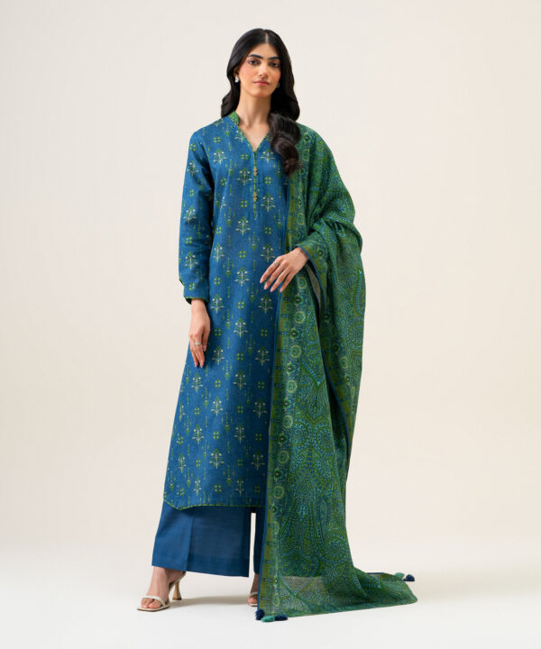 U3PDS26V9115_2 Sapphire Unstitched Fall Winter 26 3 PIECE - PRINTED LIGHT KHADDAR SUIT | U3PDS26V9115