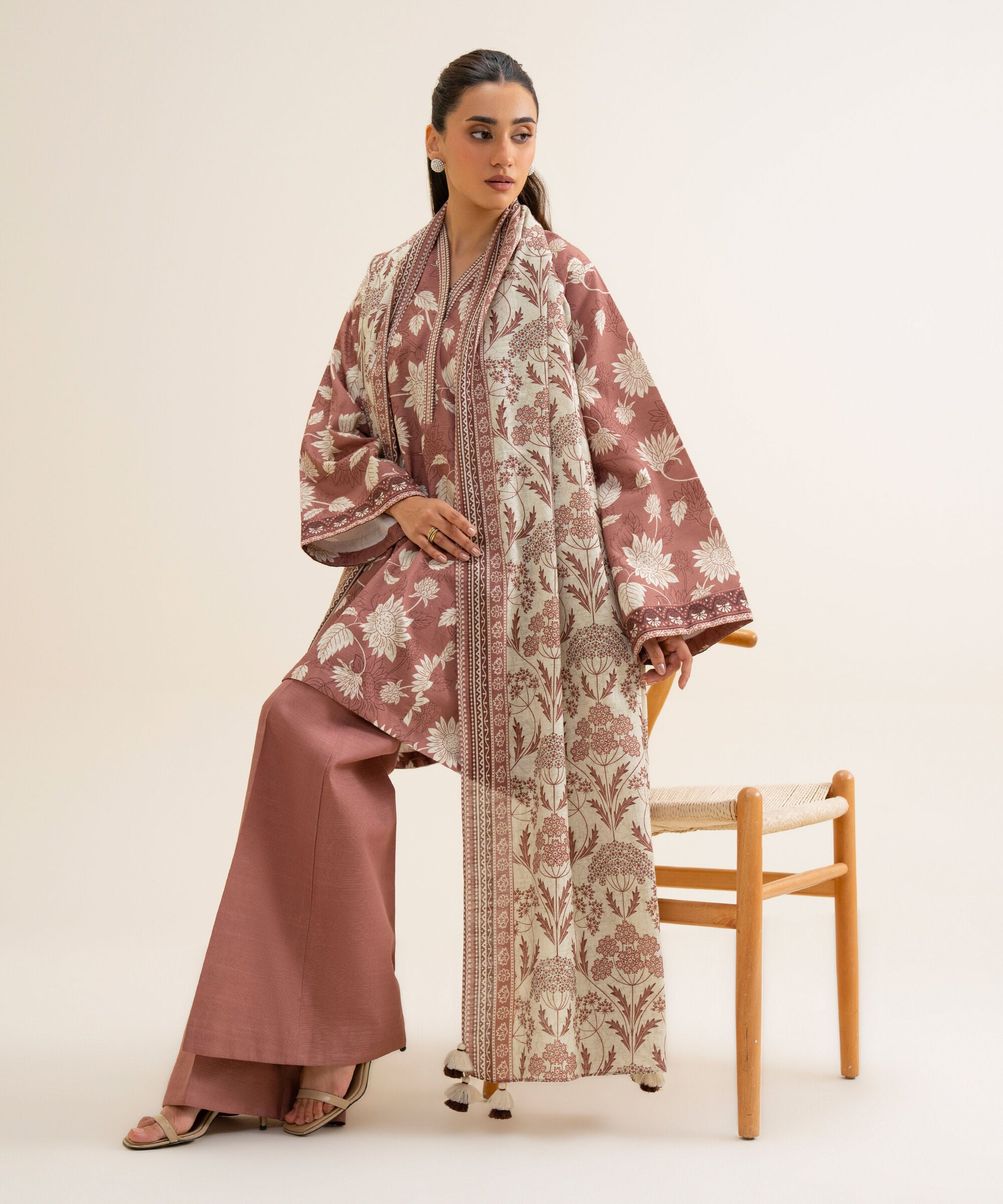 U3pdys26v930_2 Sapphire Unstitched Fall Winter 26 3 Piece - Printed Premium Khaddar Suit | U3PDYS26V930
