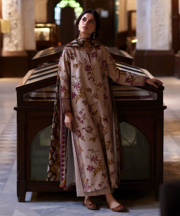 U3PDYS26V936_1 Sapphire Unstitched Fall Winter 26 3 Piece - Printed Premium Khaddar Suit | U3PDYS26V936
