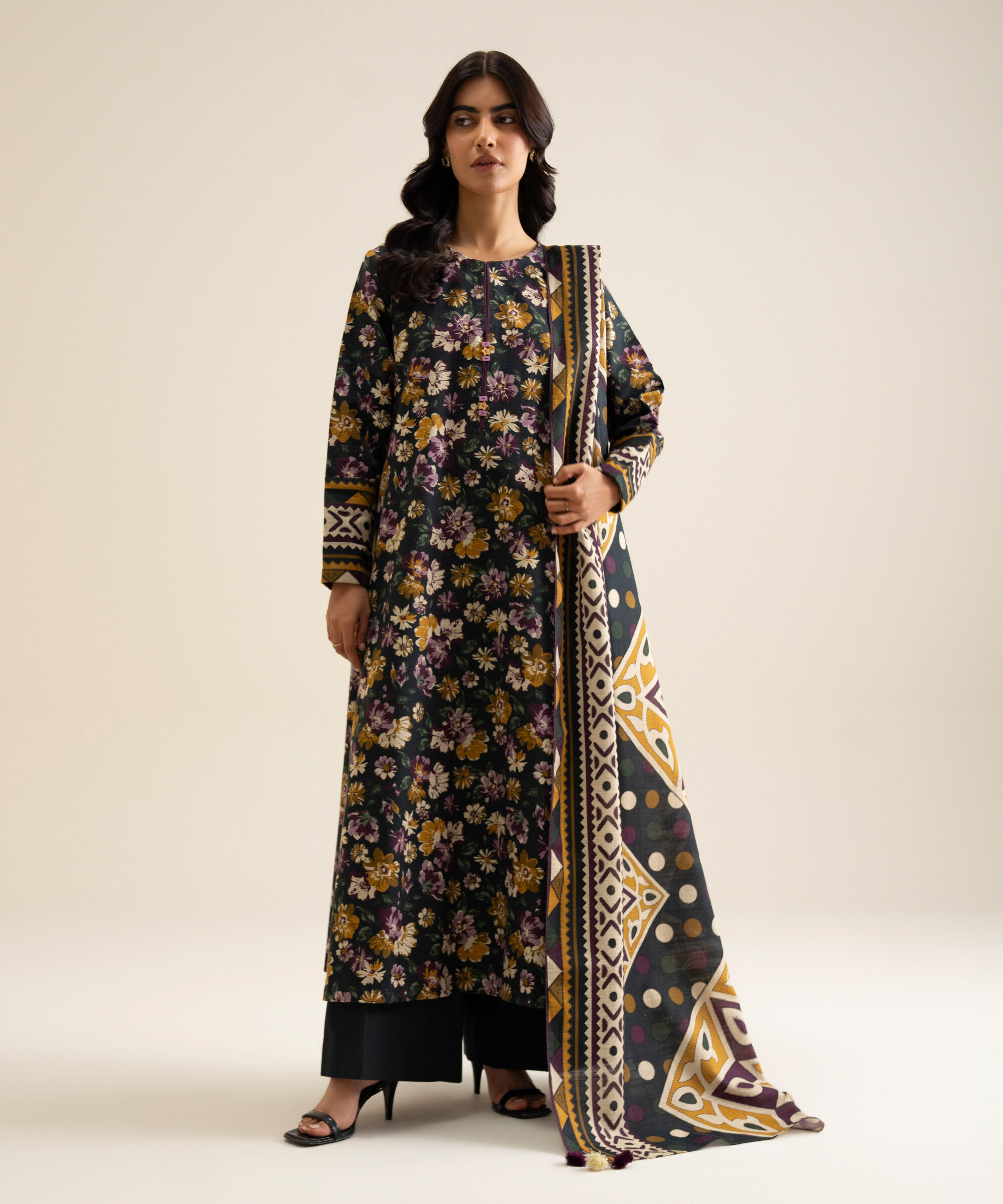 U3pdys26v939_3 Sapphire Unstitched Fall Winter 26 3 Piece - Printed Premium Khaddar Suit | U3PDYS26V939– U3PDYS26V939 3