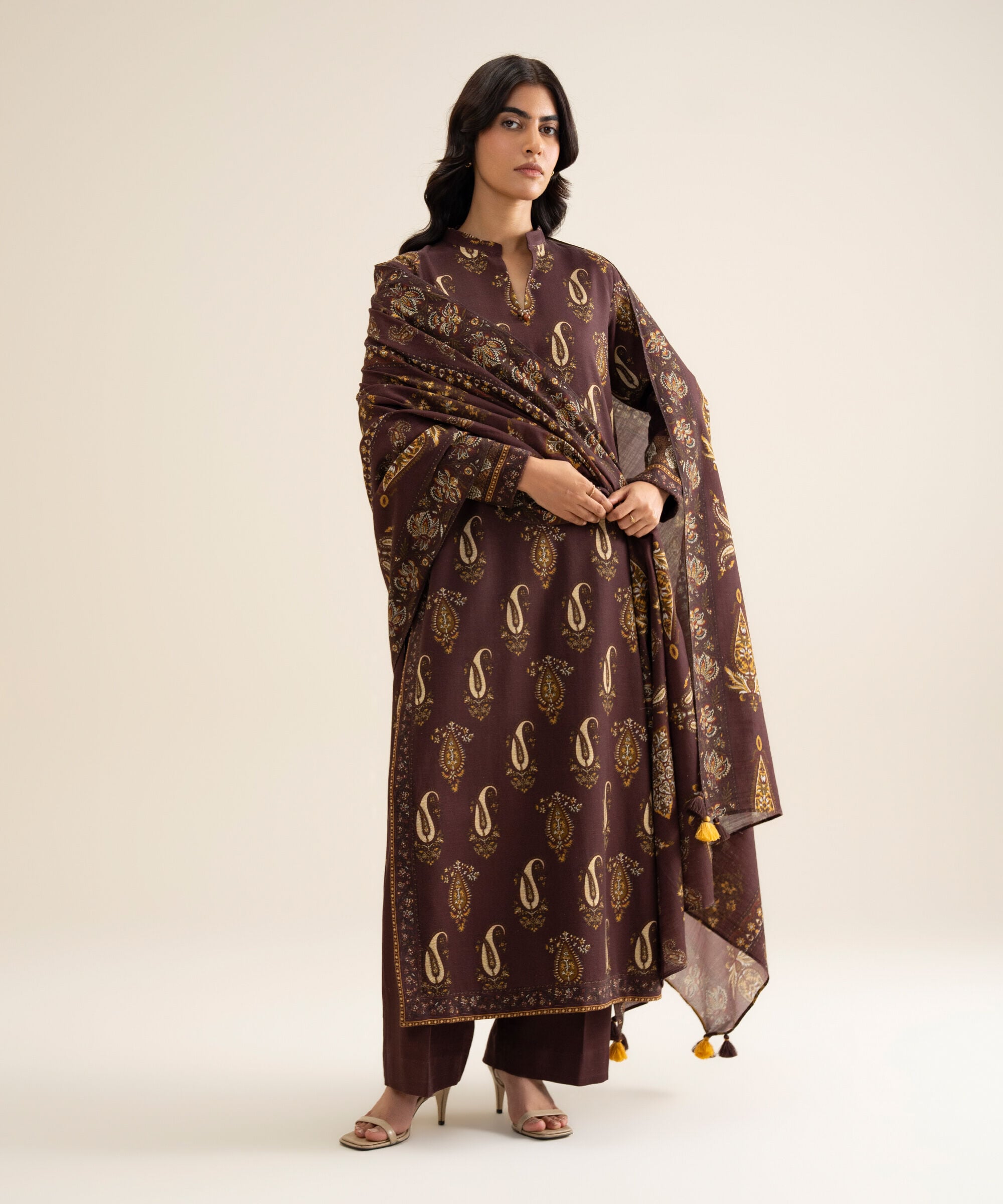 U3pdys26v944_5 Sapphire Unstitched Fall Winter 26 3 Piece - Printed Light Khaddar Suit | U3PDYS26V944– U3PDYS26V944 5