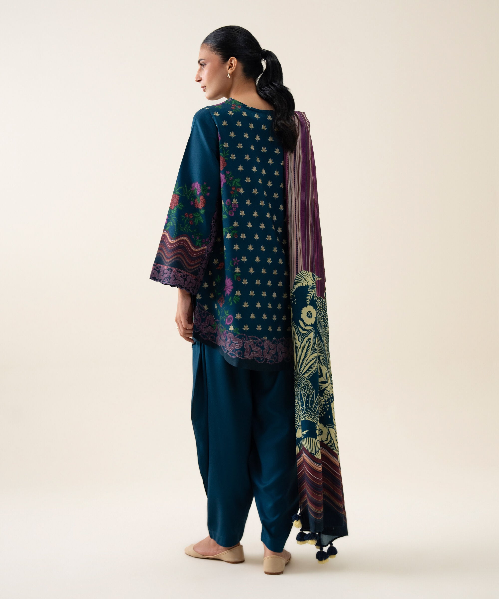 U3pdys26v998_4 Sapphire Unstitched Fall Winter 26 3 PIECE - PRINTED VISCOSE LINEN SUIT | U3PDYS26V998– U3PDYS26V998 4