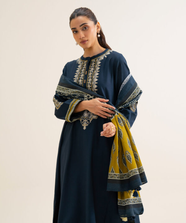 U3pedy26v971_5 Sapphire Unstitched Fall Winter 26 3 Piece - Embroidered Light Khaddar Suit | U3PEDY26V971– U3PEDY26V971 5
