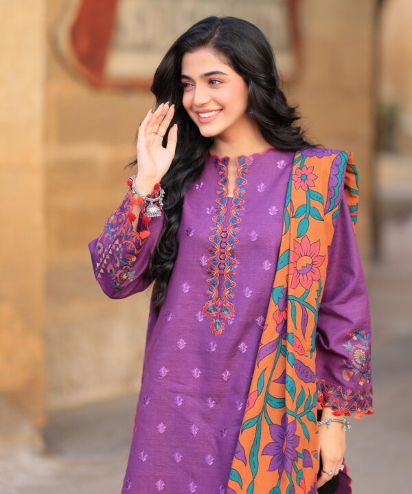 U3PESG26V929_2 Sapphire Unstitched Fall Winter 26 3 Piece - Embroidered Khaddar Suit | U3PESG26V929– U3PESG26V929 2