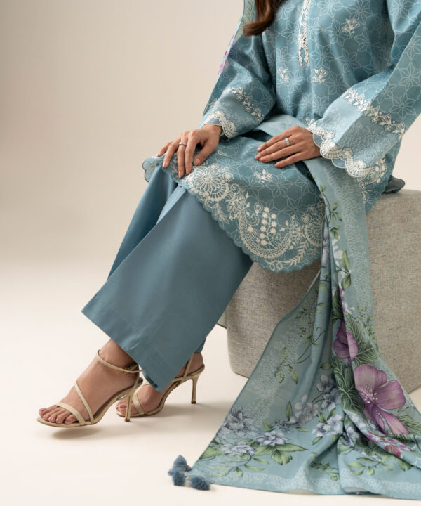 U3pesg26v942_6 Sapphire Unstitched Fall Winter 26 3 Piece - Embroidered Light Khaddar Suit | U3PESG26V942– U3PESG26V942 6