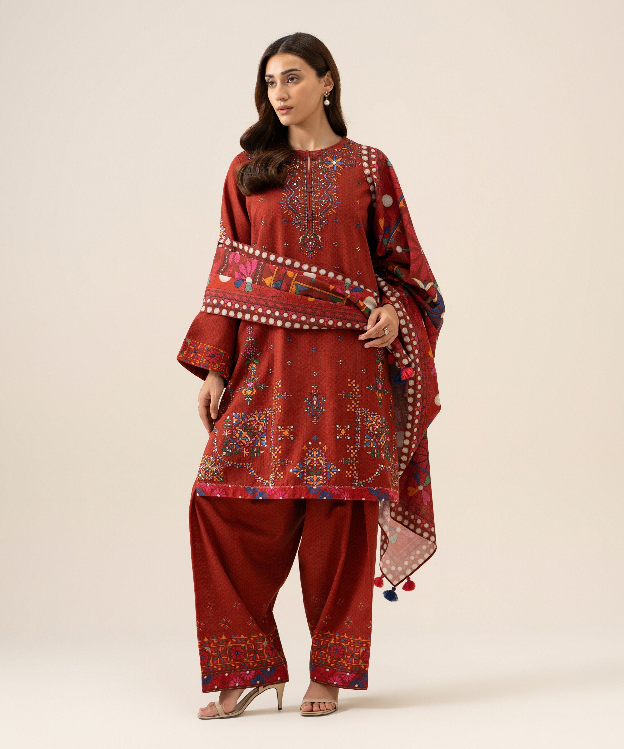 U3pesg26v948_5 Sapphire Unstitched Fall Winter 26 3 Piece - Embroidered Light Khaddar Suit | U3PESG26V948– U3PESG26V948 5