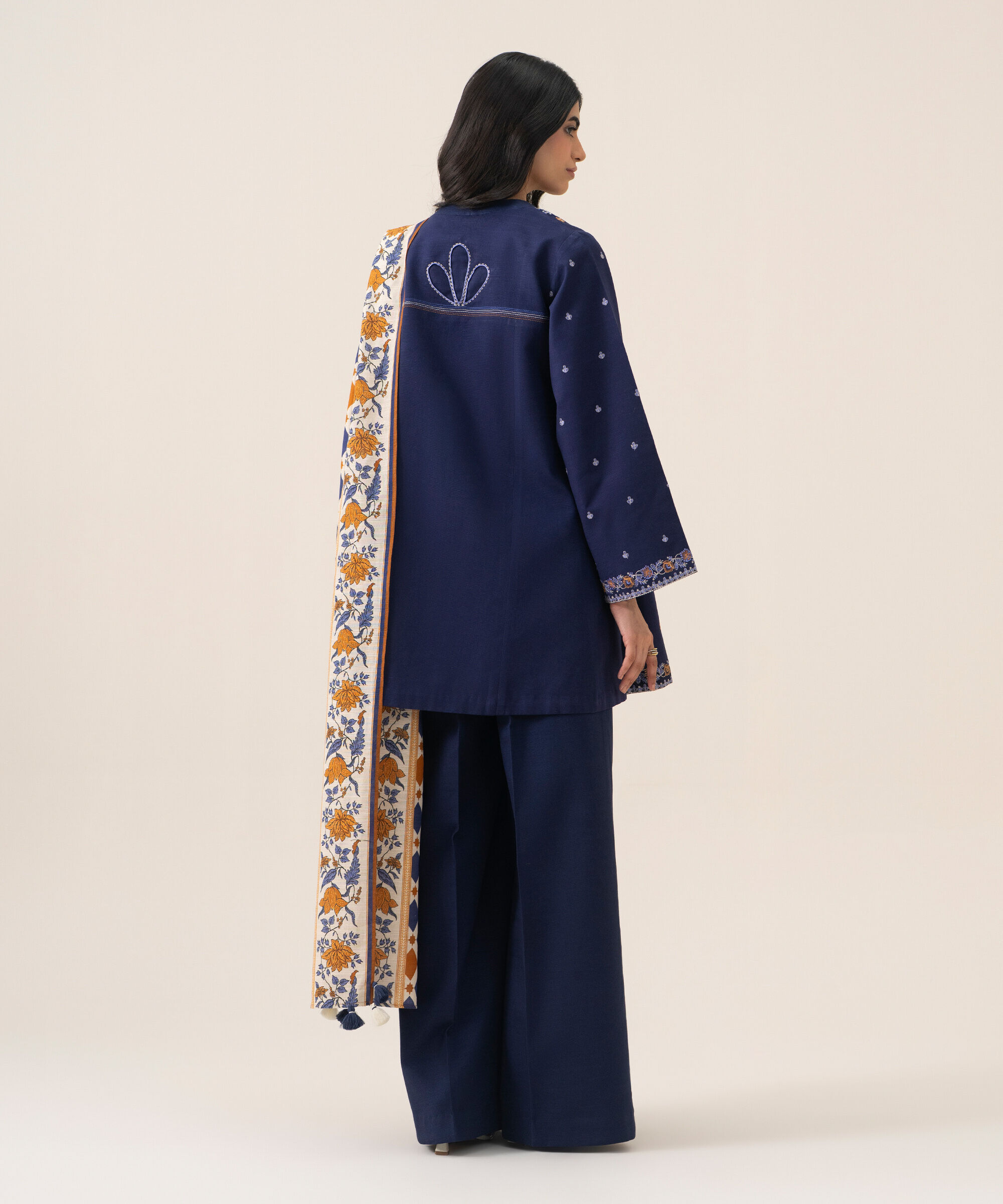 U3pesgs26v99_4 Sapphire Unstitched Fall Winter 26 3 Piece - Embroidered Khaddar Suit | U3PESGS26V99– U3PESGS26V99 4