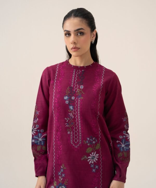 U3pest26v914_5 Sapphire Unstitched Fall Winter 26 3 Piece - Embroidered Khaddar Suit | U3PEST26V914– U3PEST26V914 5