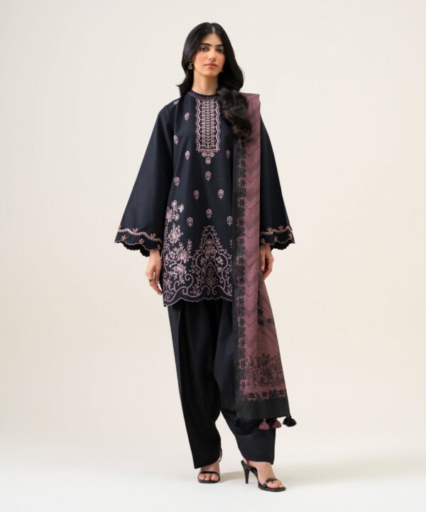 U3PEST26V936_2 Sapphire Unstitched Fall Winter 26 3 PIECE - EMBROIDERED LIGHT KHADDAR SUIT | U3PEST26V936