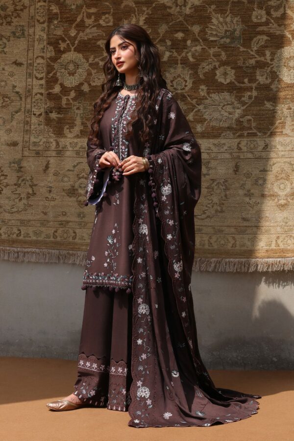 Cross Stitch Winter Unstitched 26 DEEP WALNUT-3PC MARINA EMBROIDERED SUIT Cross Stitch Winter Unstitched 26 DEEP WALNUT-3PC MARINA EMBROIDERED SUIT