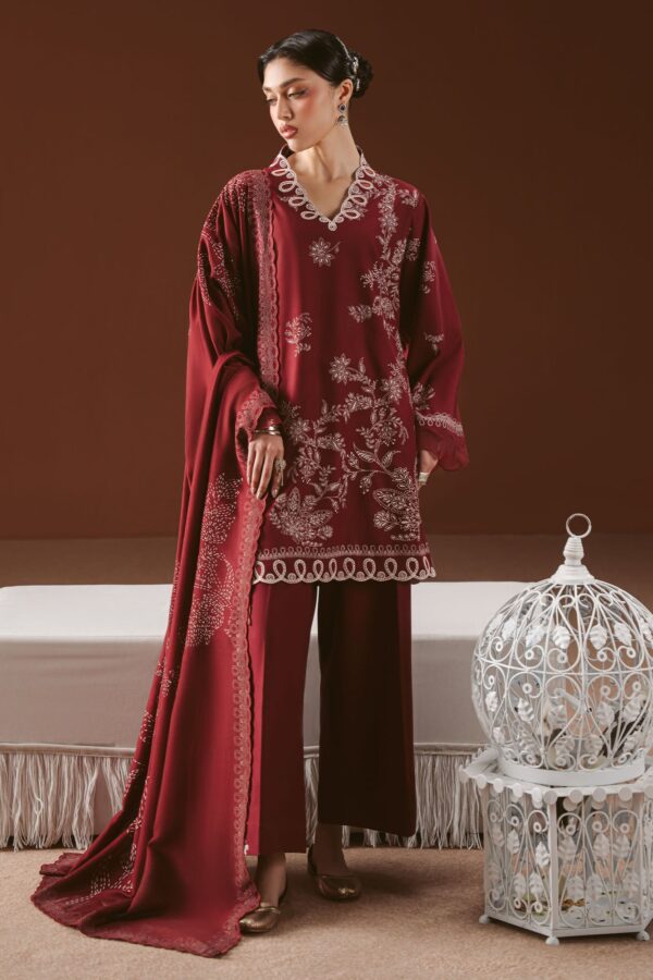 Untitled-1_0033_DSC01659 Cross Stitch Winter Unstitched 26 SCARLET INK-3PC LINEN PRINTED SUIT