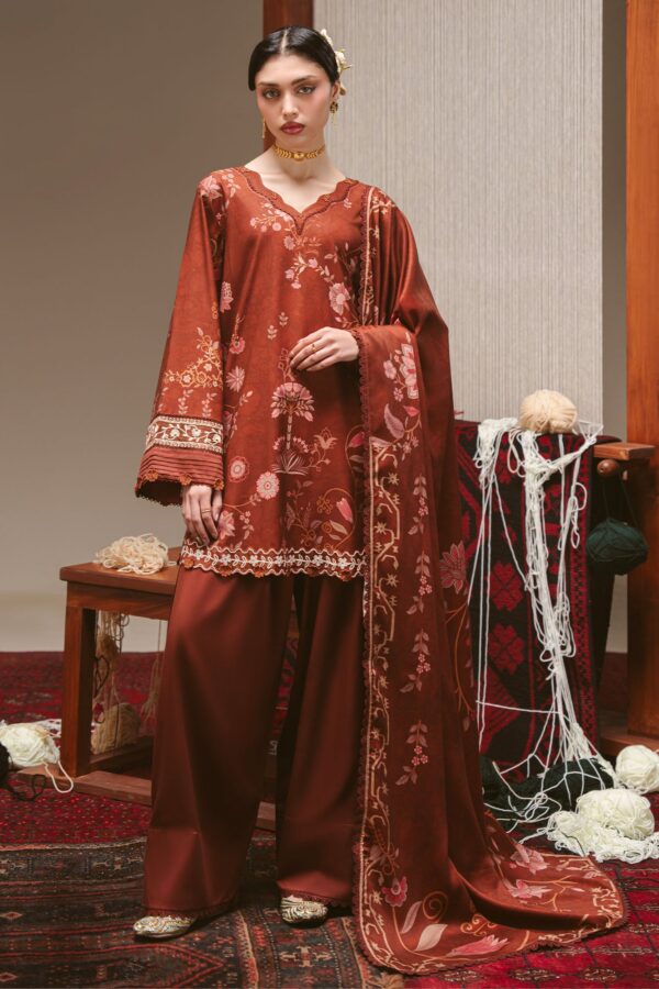 Untitled-1_0068_DSC00747 Cross Stitch Winter Unstitched 26 SEPIA GRACE- 3PC MARINA PRINTED SUIT