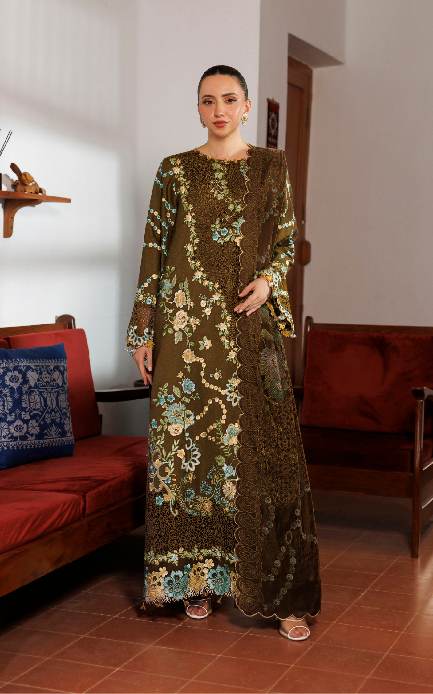 Wlxu-02_6 Asifa & Nabeel Plush Luxury Winter 26 Hazel Hue (WLXU-02) | 3pcs Embroidered Unstitched Winter