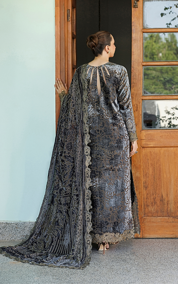 WLXU-05_5 Asifa & Nabeel Plush Luxury Winter 26 Magnolia (WLXU-05) | 3pcs Embroidered Unstitched Winter– WLXU-05 5