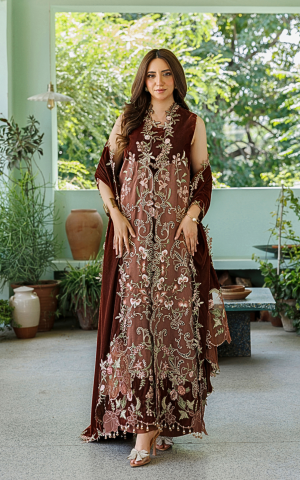 WLXU-10_1 Asifa & Nabeel Plush Luxury Winter 26 Ferin (WLXU-10) | 3pcs Embroidered Unstitched Winter