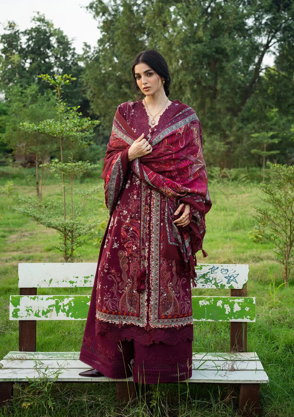 Dqhbf4d8gatbgww3xl95 Elaf Wilderness Pashmina Shawl Edit 26 EWR-2A ROWAN
