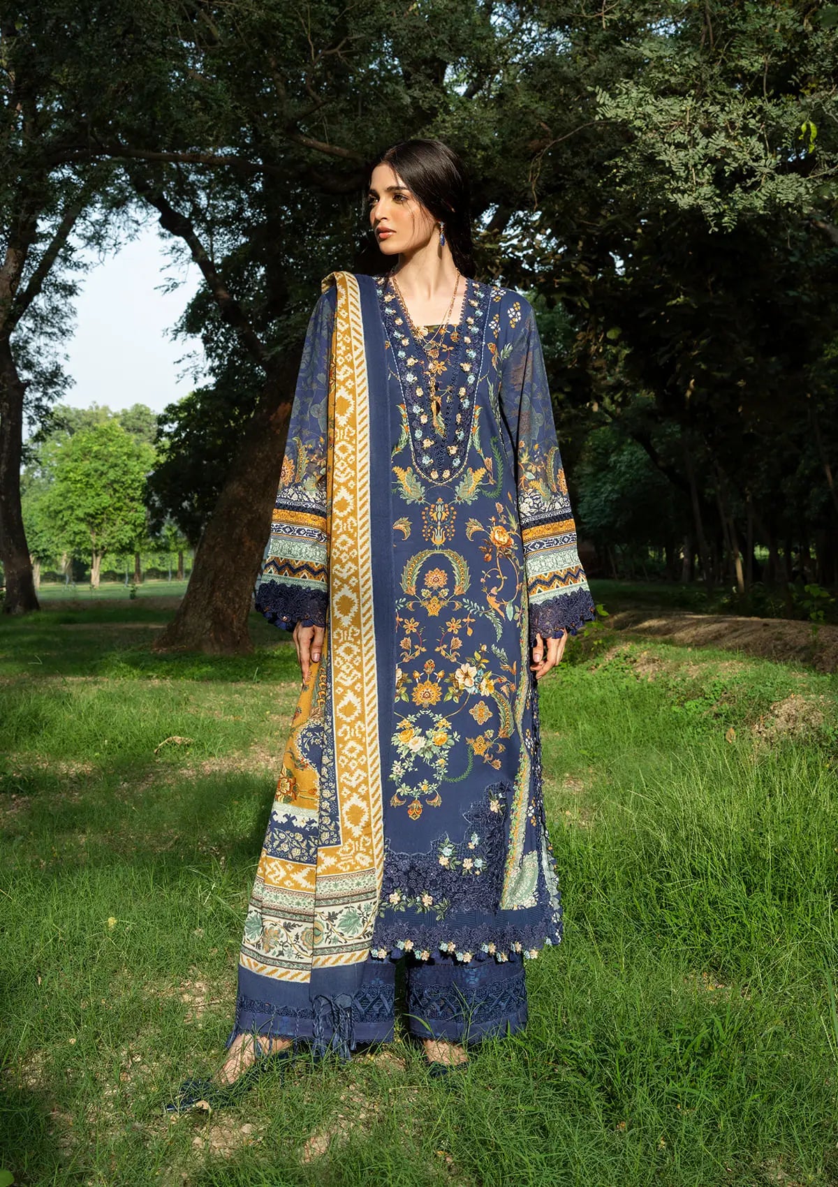 Xf1qtcx1ziinnjdvrbzb Elaf Wilderness Pashmina Shawl Edit 26 EWR-3A BLUES